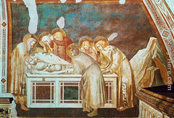 Entombment painting - Pietro Lorenzetti Entombment art painting